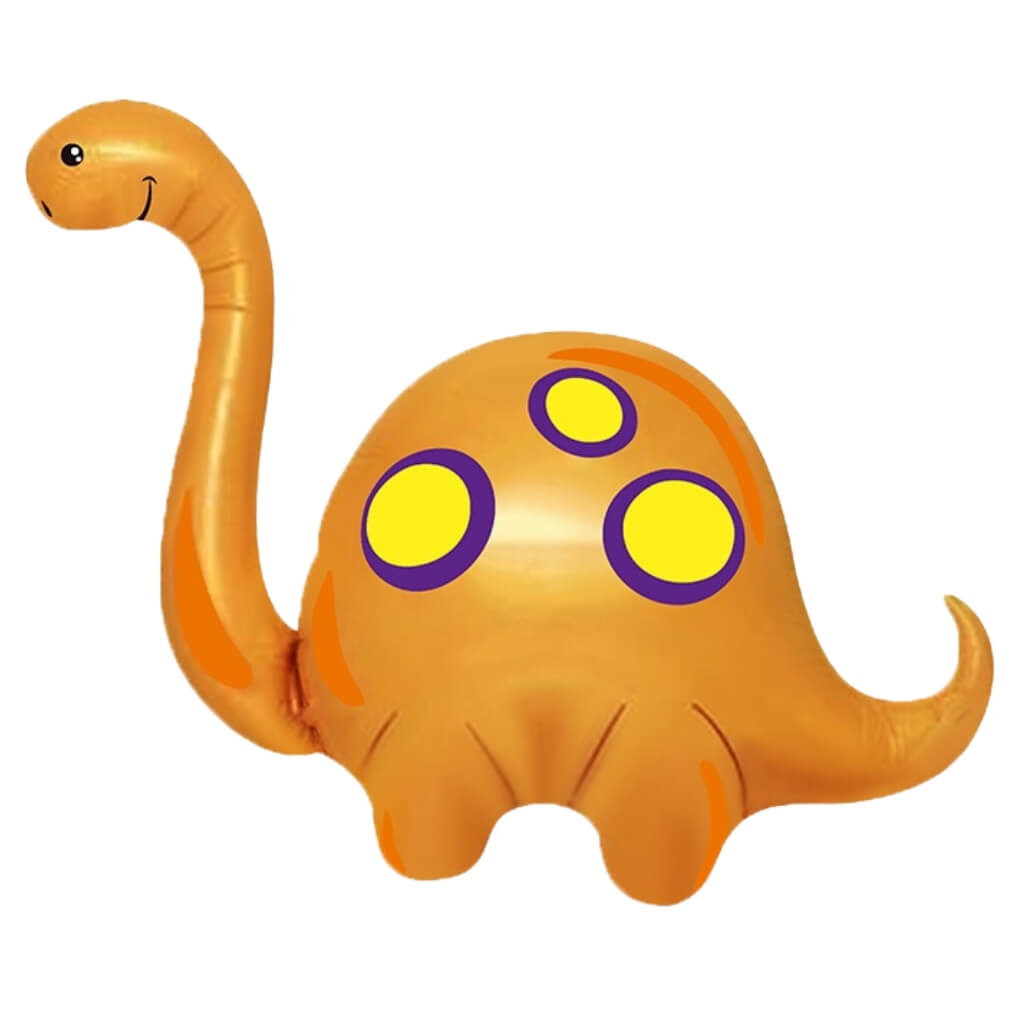 Jumbo Cute cartoon Orange Brontosaurus Dinosaur Foil Balloon