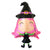 Jumbo Cute Pink Hair Witch Halloween Foil Balloon