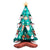 Jumbo Green Christmas Tree with Ornaments Standing Foil Balloon