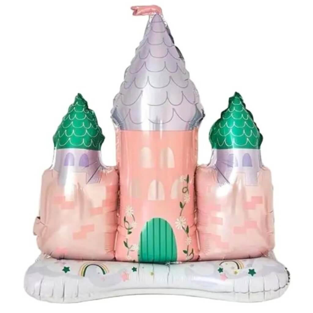 Jumbo Enchanting Pastel Princess Castle standing Foil Balloon 83x88cm