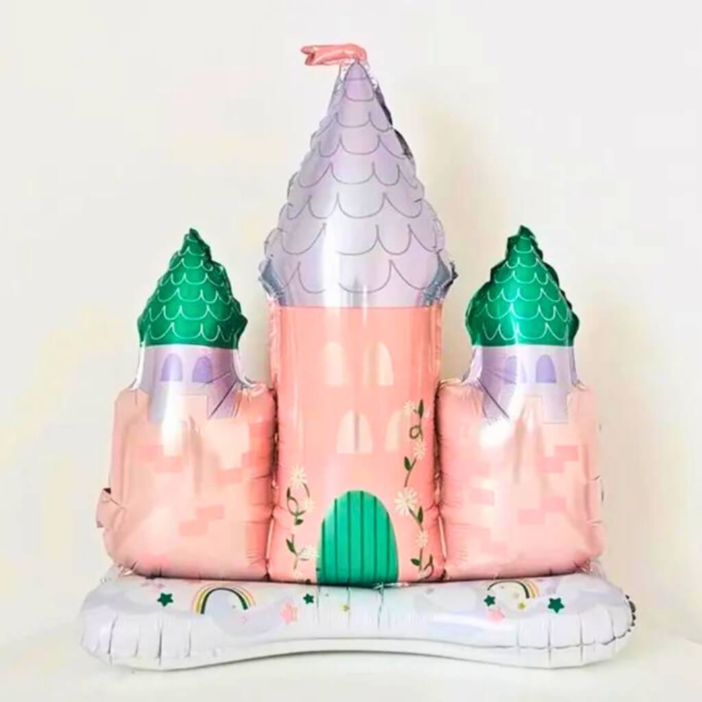 Jumbo Enchanting Pastel Princess Castle standing Foil Balloon 83x88cm