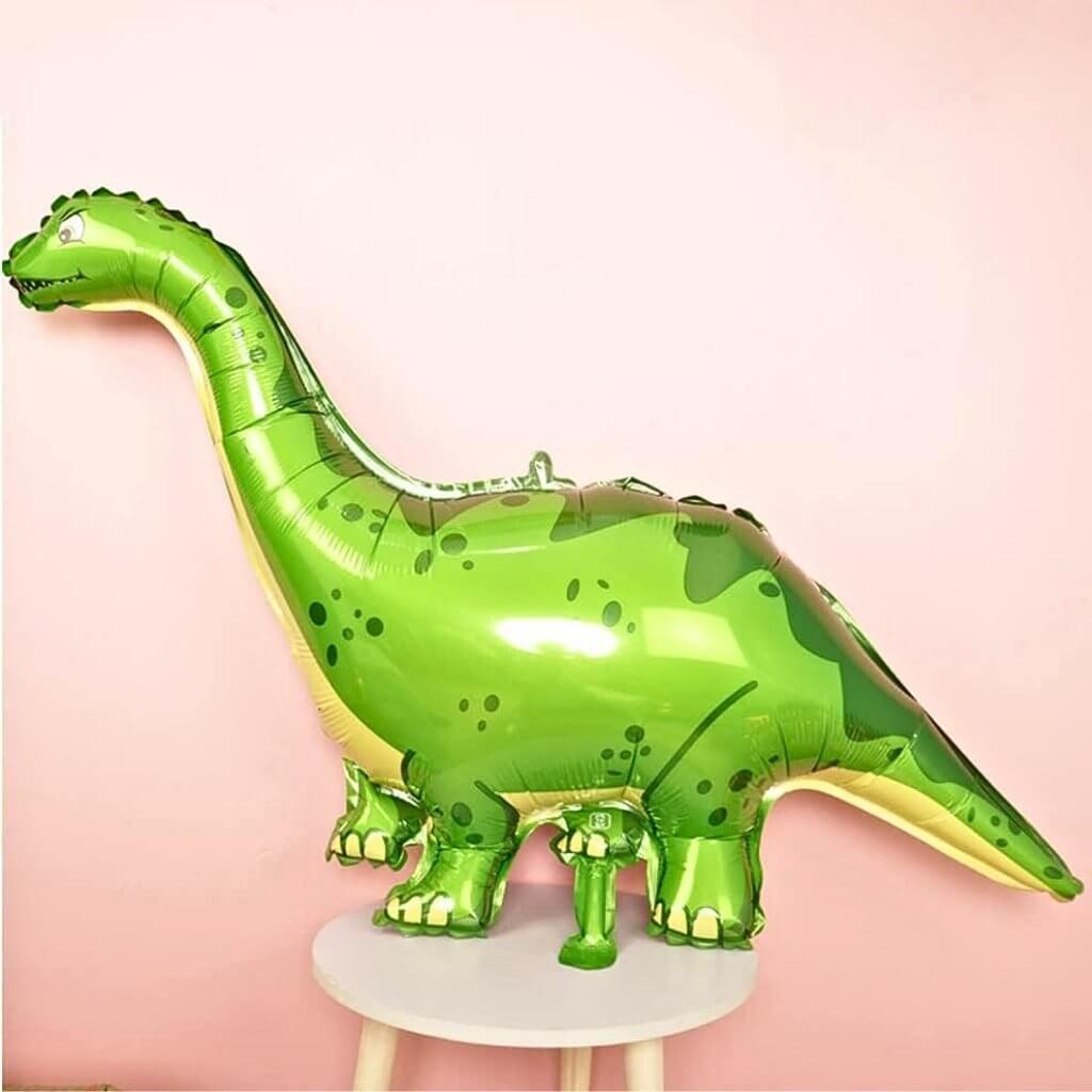Jumbo Brontosaurus Dinosaur Foil Balloon - green, pink, red