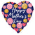 Jumbo Happy Mother's Day Navy & Glitter Dot Heart Foil Balloon 71cm