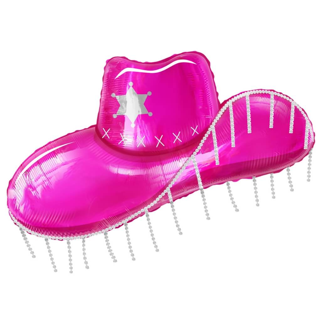 Jumbo Hot Pink Cowgirl Hat Foil Balloon 94cm x 73cm