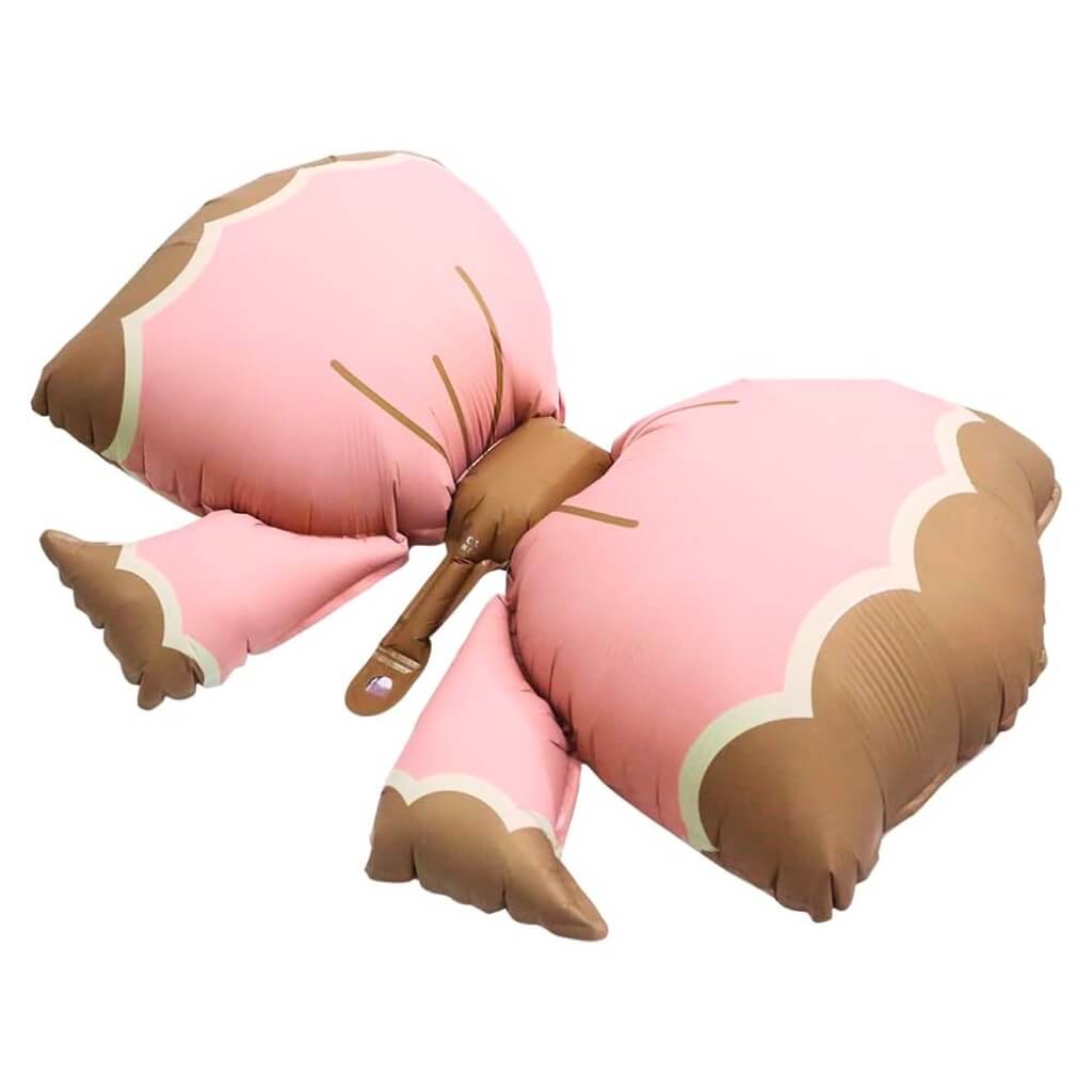 Jumbo Matte Pink Bow Foil Balloon - Jumbo Bowtie Party Balloon