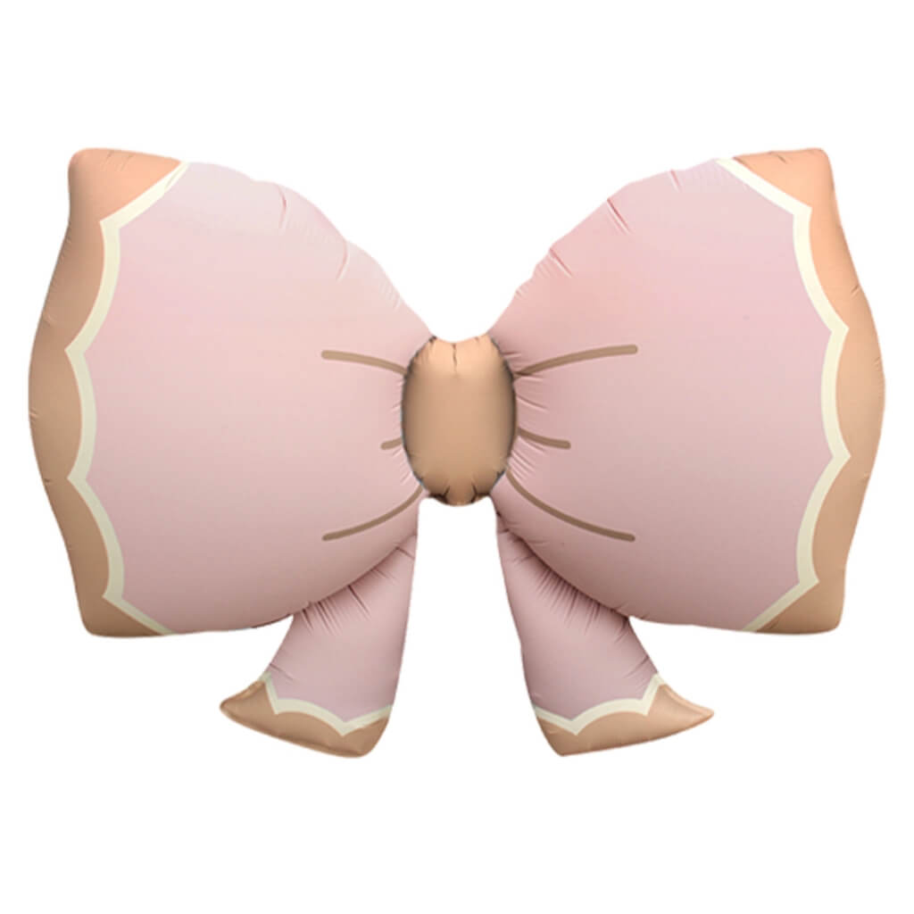 Jumbo Matte Pink Bow Foil Balloon - Jumbo Bowtie Party Balloon