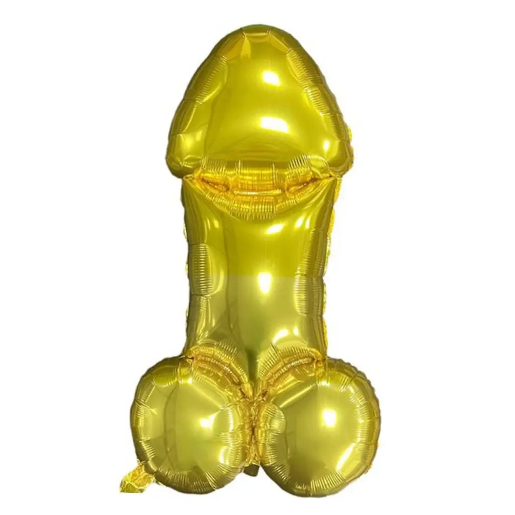 Jumbo Naughty Gold Penis Foil Balloon
