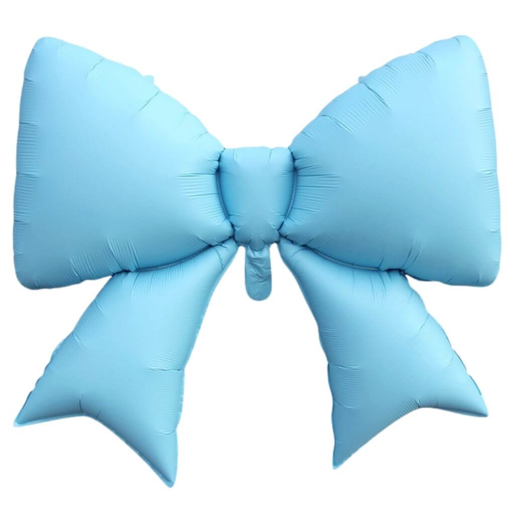 Jumbo Pastel blue Ribbon Bow Foil Balloon Party Decorations