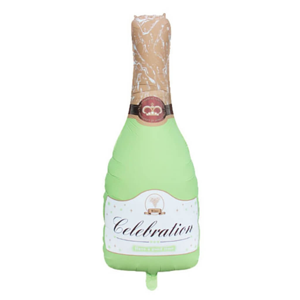 Jumbo Pastel Green Celebration Champagne Bottle Foil Balloon