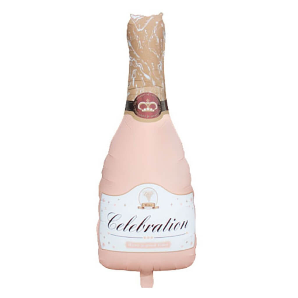 Jumbo Pastel Pink Celebration Champagne Bottle Foil Balloon