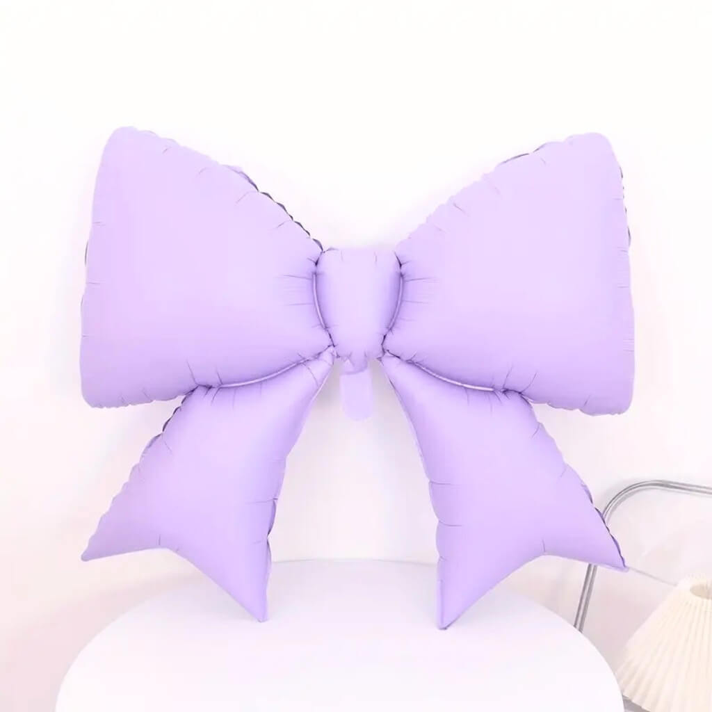 Jumbo Pastel purple Ribbon Bow Foil Balloon Party Decorations