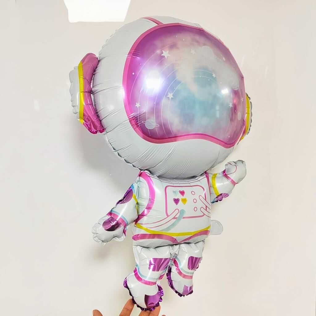 Jumbo Pink Astronaut Foil Balloon 81cm Girl Outer Space Party Decoration
