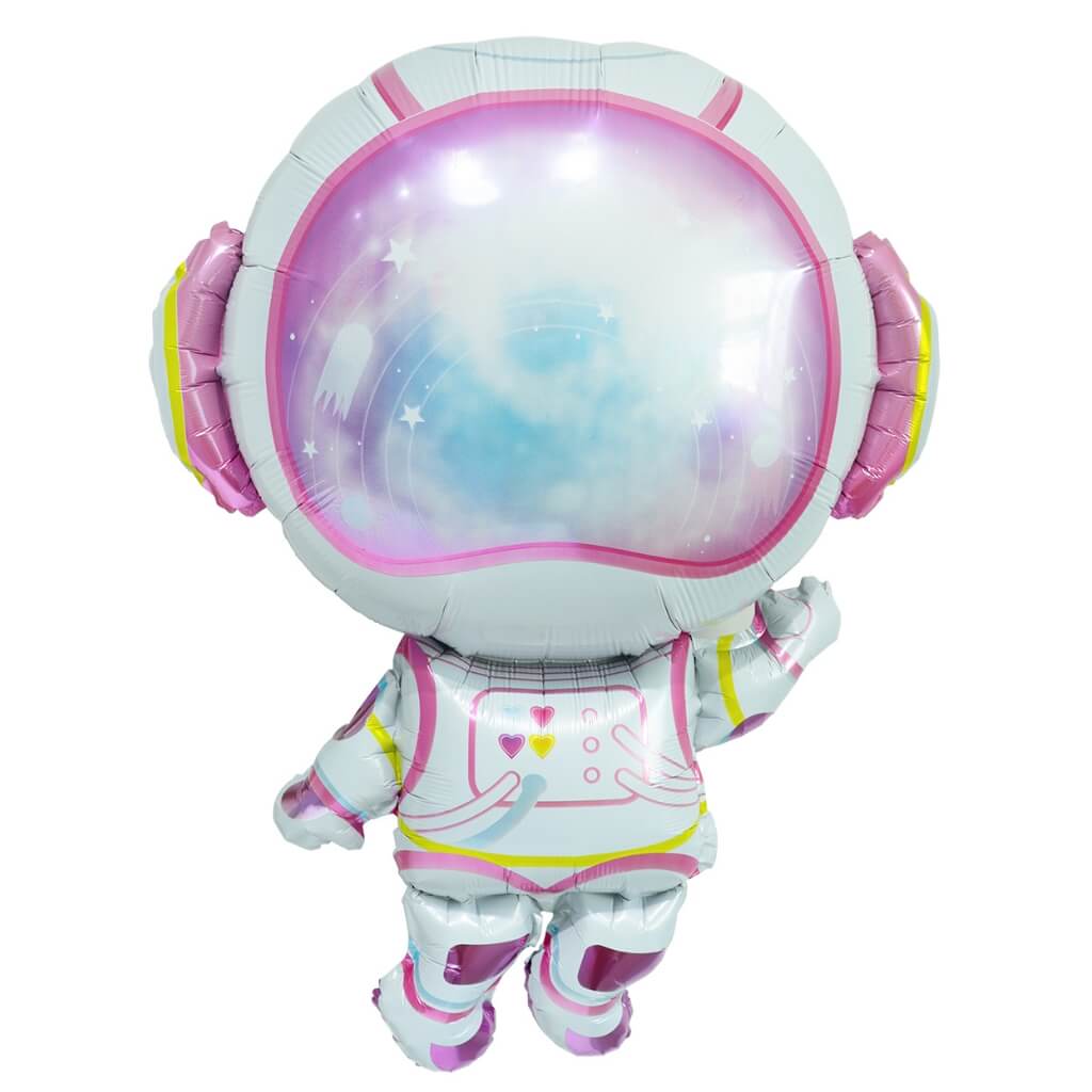 Jumbo Pink Astronaut Foil Balloon 81cm Girl Outer Space Party Decoration