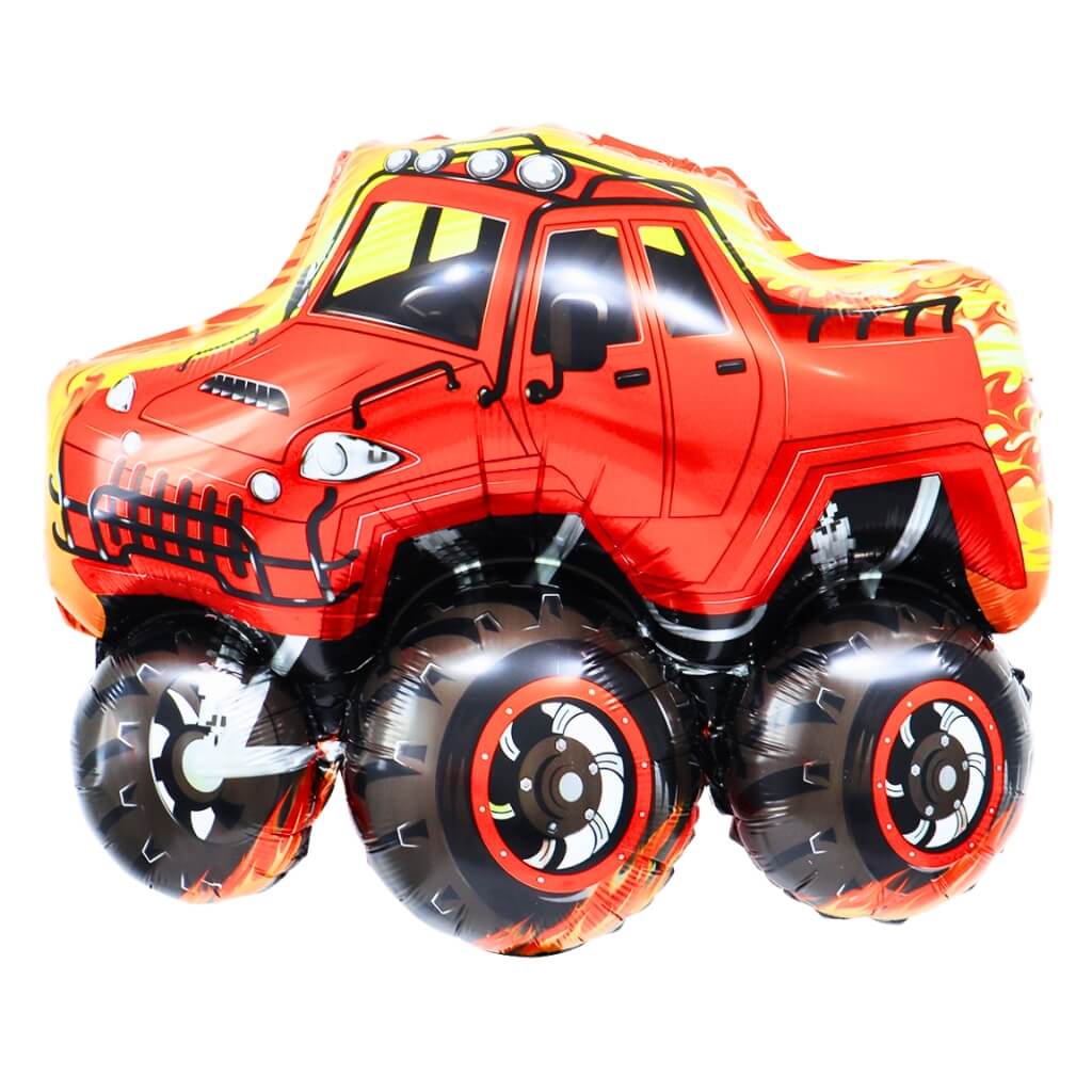Jumbo Red Monster Truck Foil Balloon