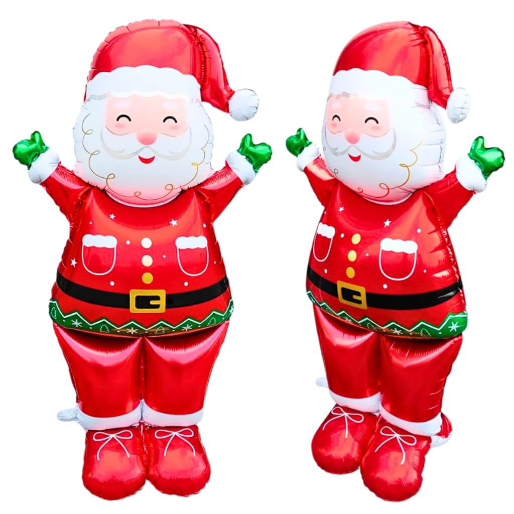 Inflatable Santa Claus balloon on a white background
