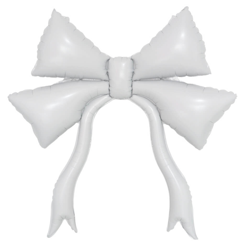 Jumbo white Bow Knot Foil Balloon 120cm Baby Shower Birthday Party Decoration