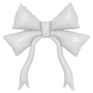 Jumbo white Bow Knot Foil Balloon 120cm Baby Shower Birthday Party Decoration