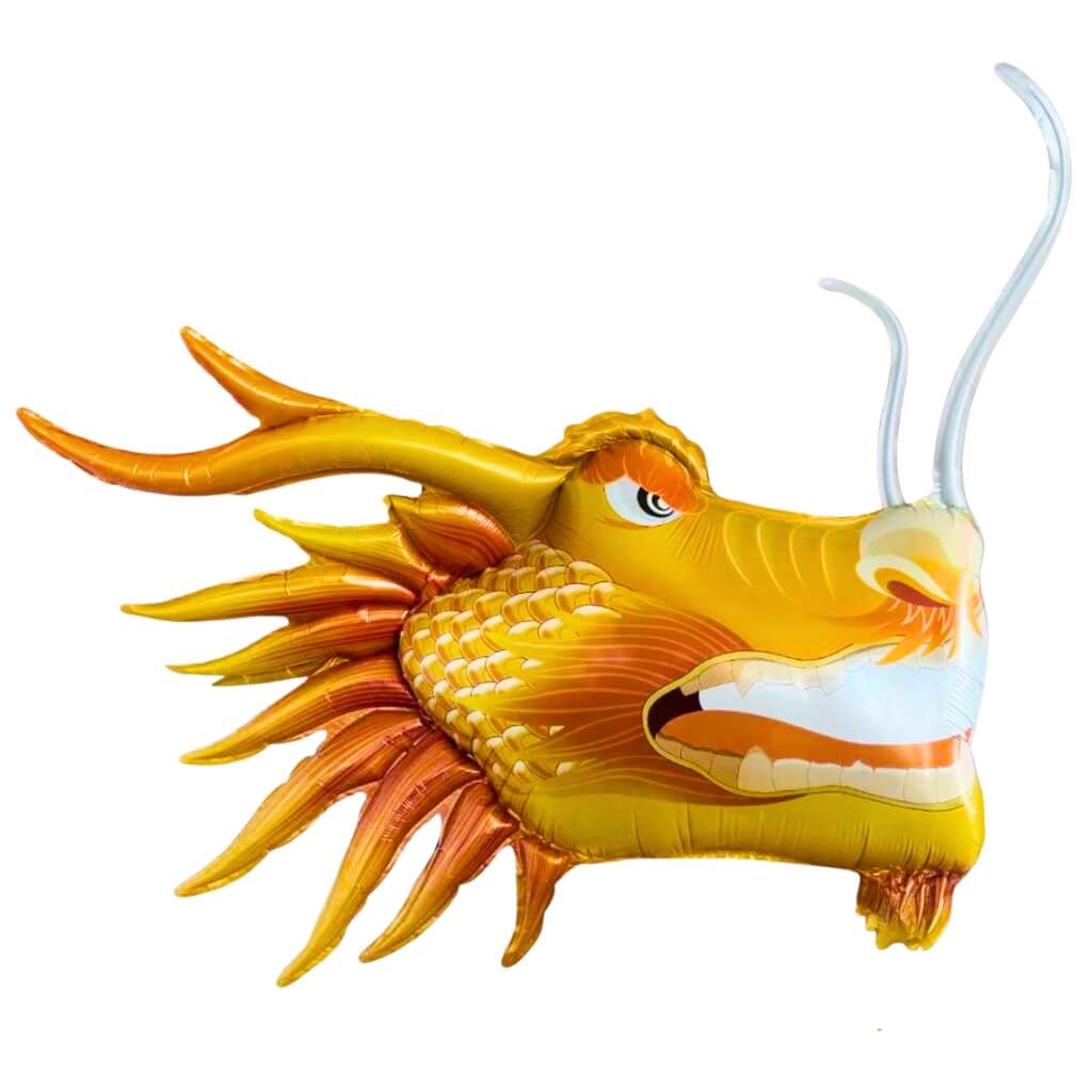 Jumbo Orange Dragon Head Foil Balloon