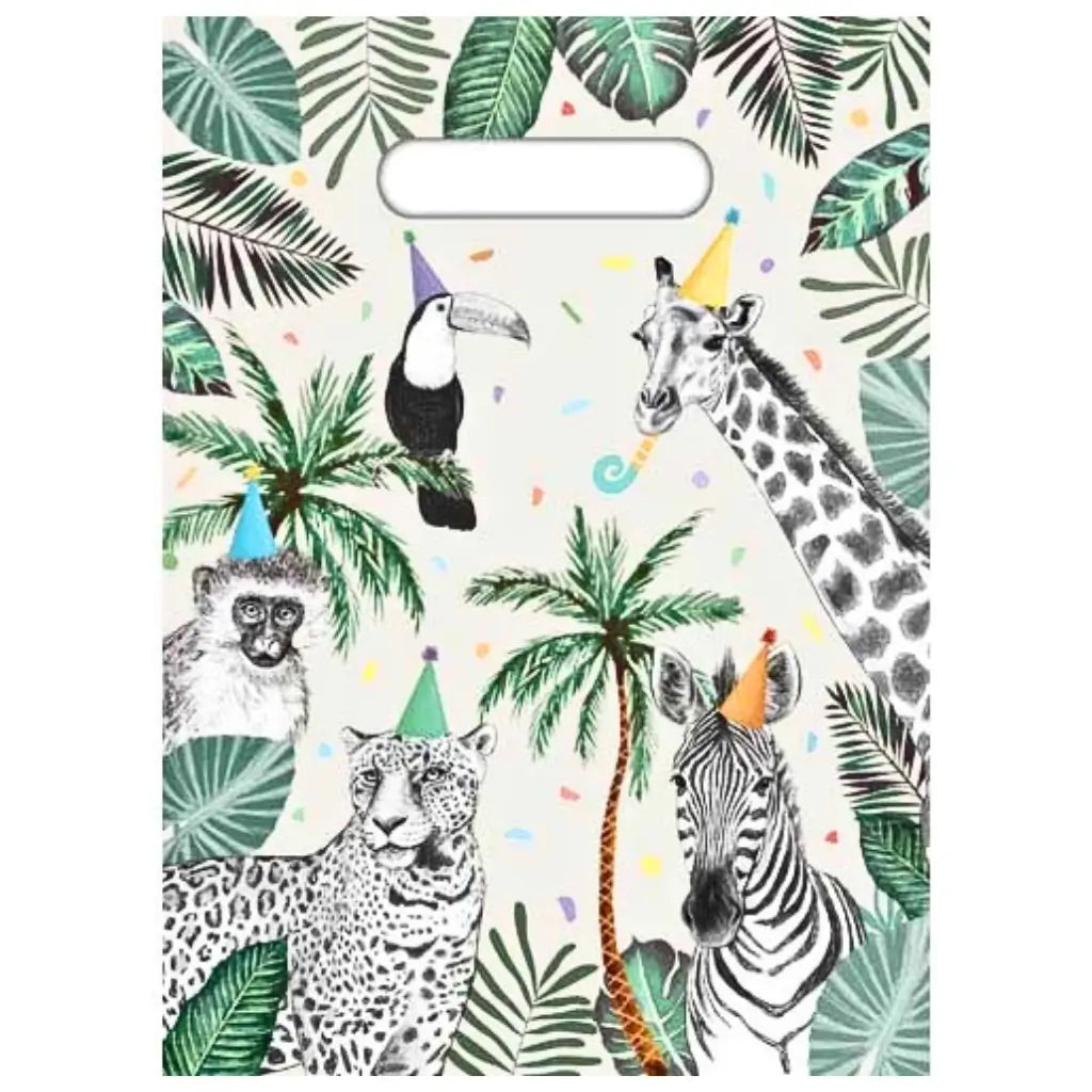 Jungle safari plastic party loot bags pack