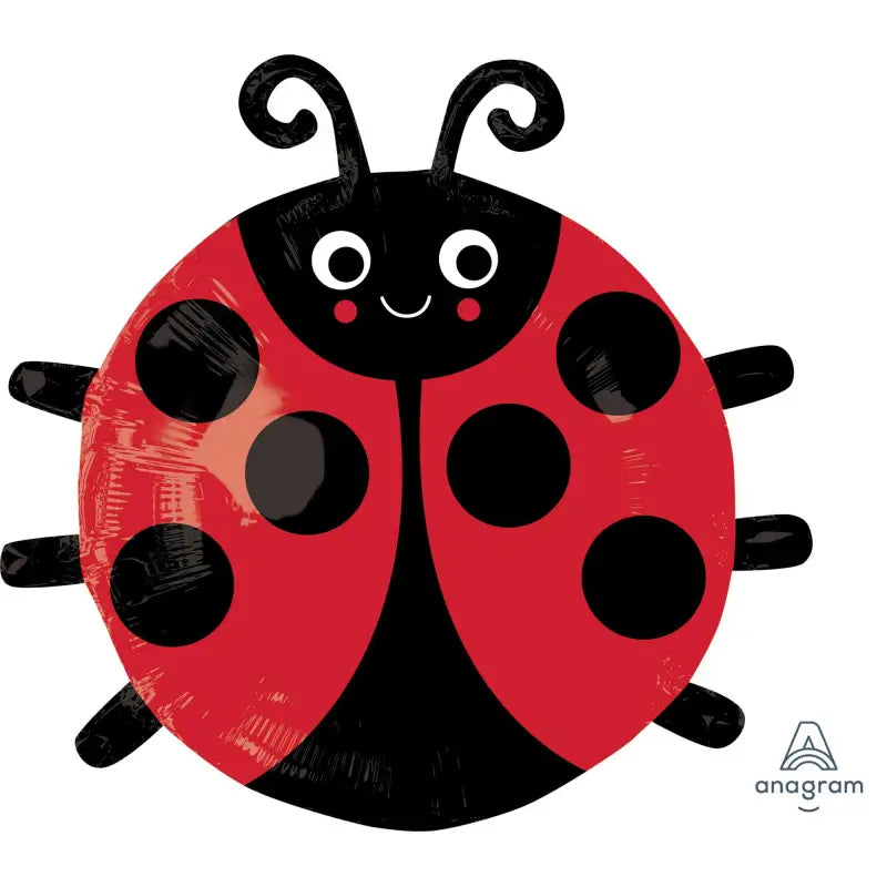Junior Shape Happy Ladybug Foil Balloon