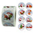 3.8cm Round Paper Christmas Stickers 500pcs Roll - Santa & Snowman - 8 Designs