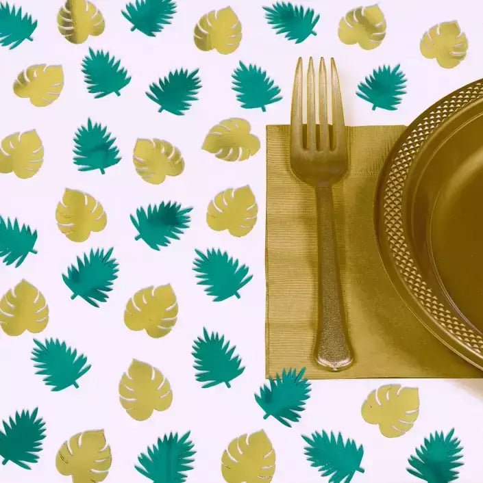 Key West Palm Leaf Foil Confetti Table Scatters
