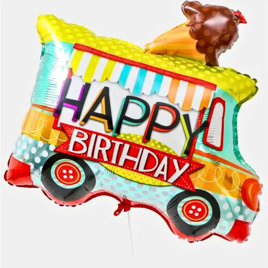 Summer party ice cream truck helium balloon