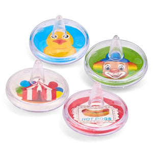 Plastic spinning tops party favours for kids