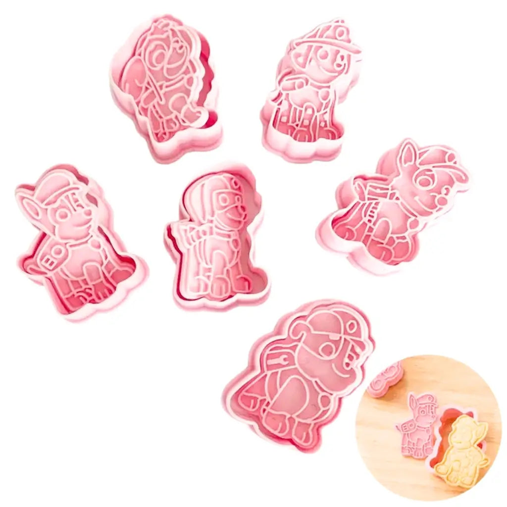 plastic paw patrol cookie cutter stamper sets for fondant decorating