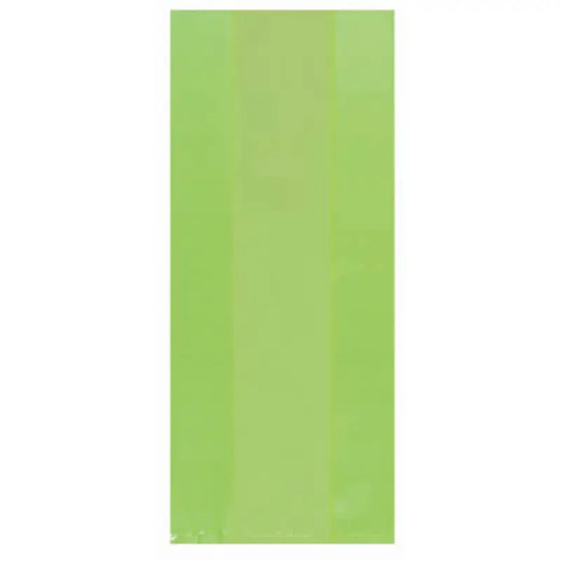 Kiwi Green Small Cello Party Bags 25pk