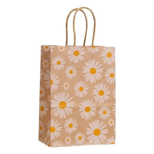 Kraft Brown Sweet Daisy Party Bags 5pk