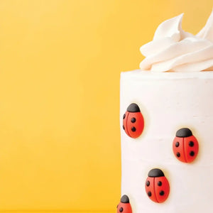 cute ladybug cupcake toppers red on cake