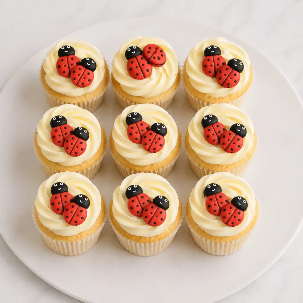 Ladybug Sugar Decorations 36 Pack – Edible Cake & Cupcake Toppers