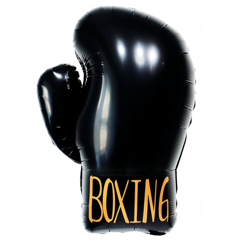 26-inch Large Black Boxing Glove Foil Balloon