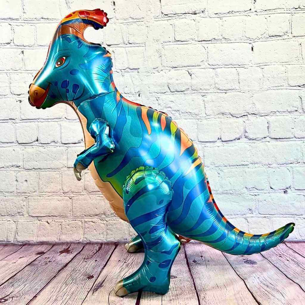 Freestanding Blue Parasaurolophus Dinosaur Balloon