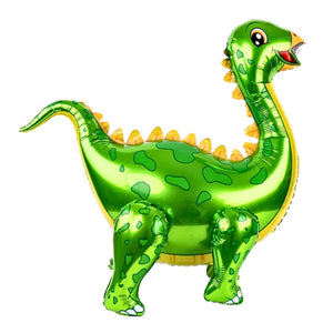 Large 4D Standing Green Brontosaurus Dinosaur Foil Balloon