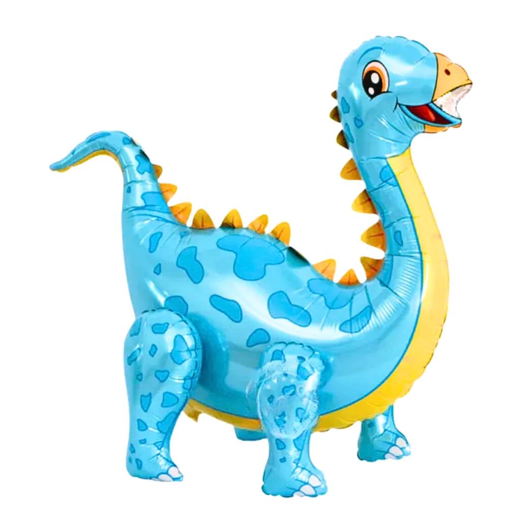 Large 3D freestanding Blue Brontosaurus Dinosaur Foil Balloon