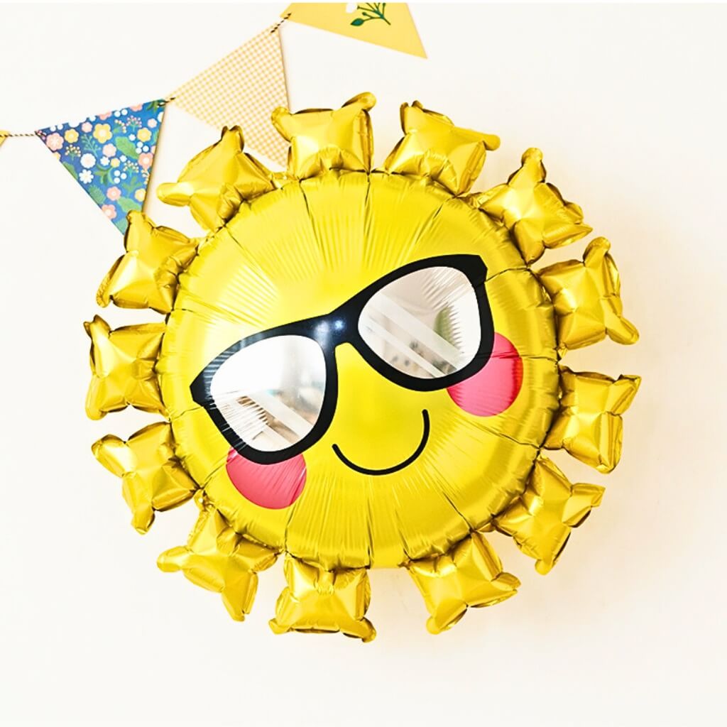 Jumbo Gold Sun Wearing Glasses Foil Balloon