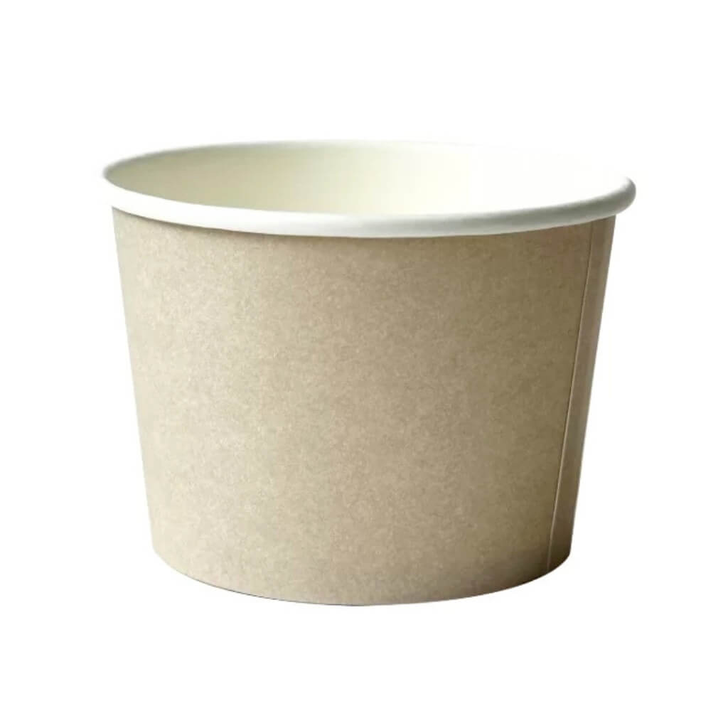plain beige paper food tub for parties