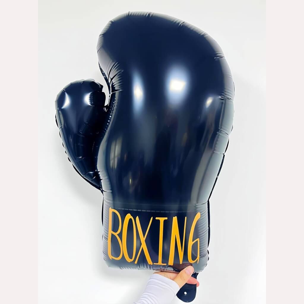 26-inch Large Black Boxing Glove Foil Balloon
