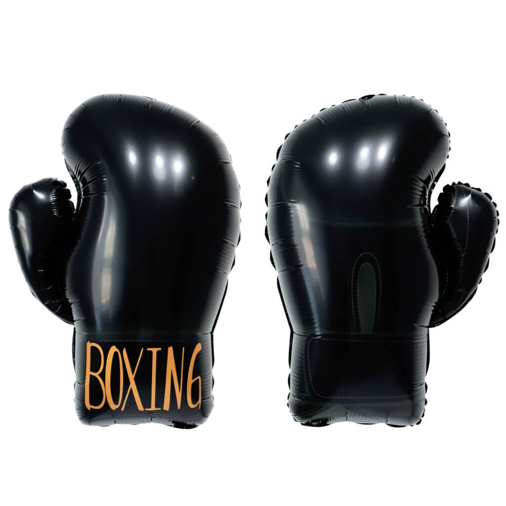 26-inch Large Black Boxing Glove Foil Balloon