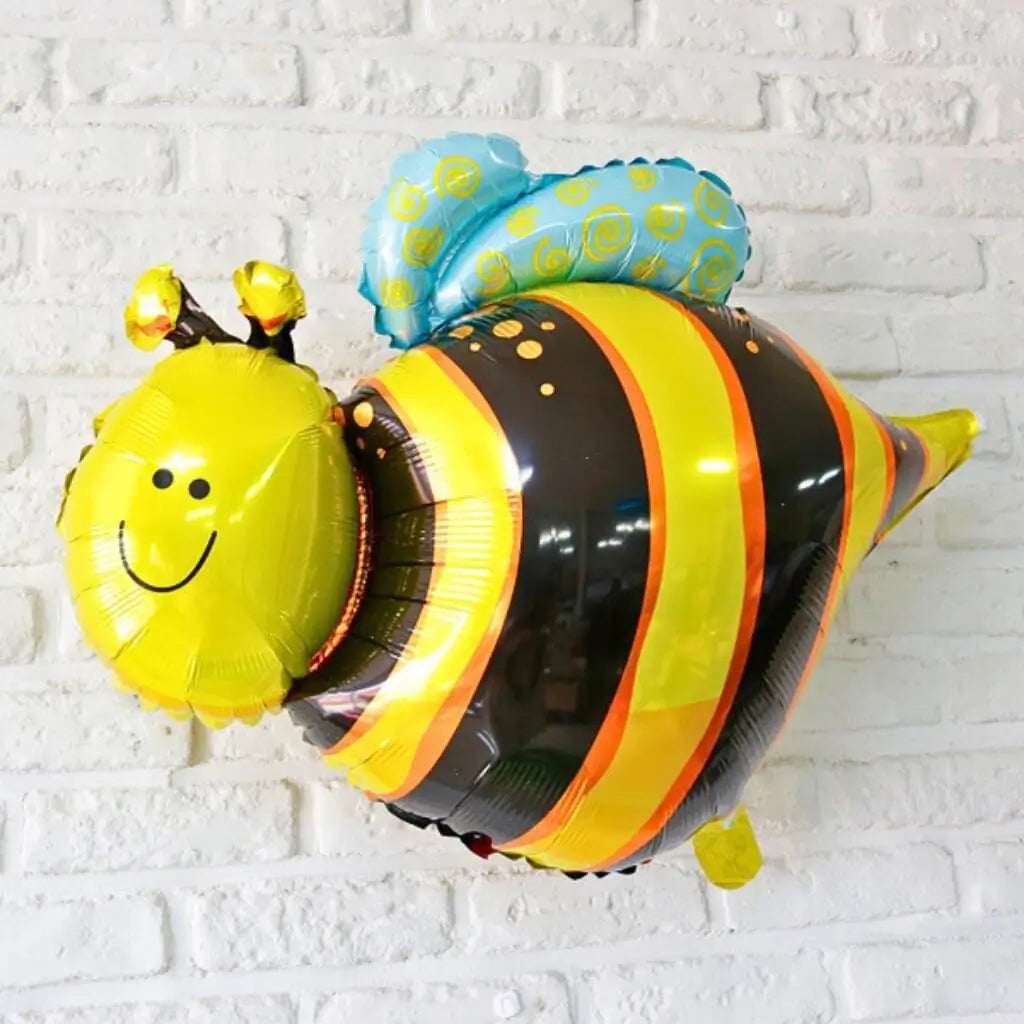 Large Happy Bumblebee Foil Balloon 81cm for nature party