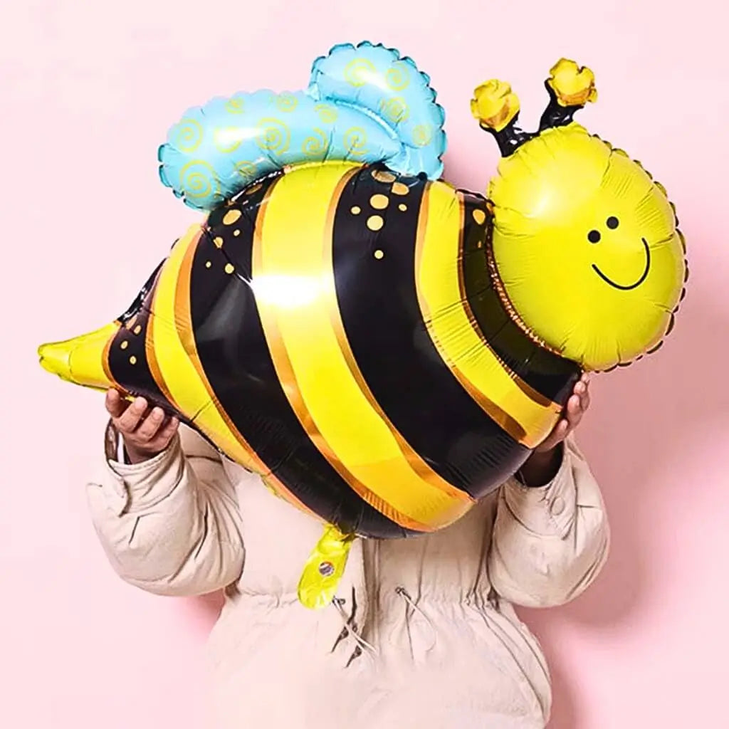 Large Happy Bumblebee Foil Balloon 81cm for garden party