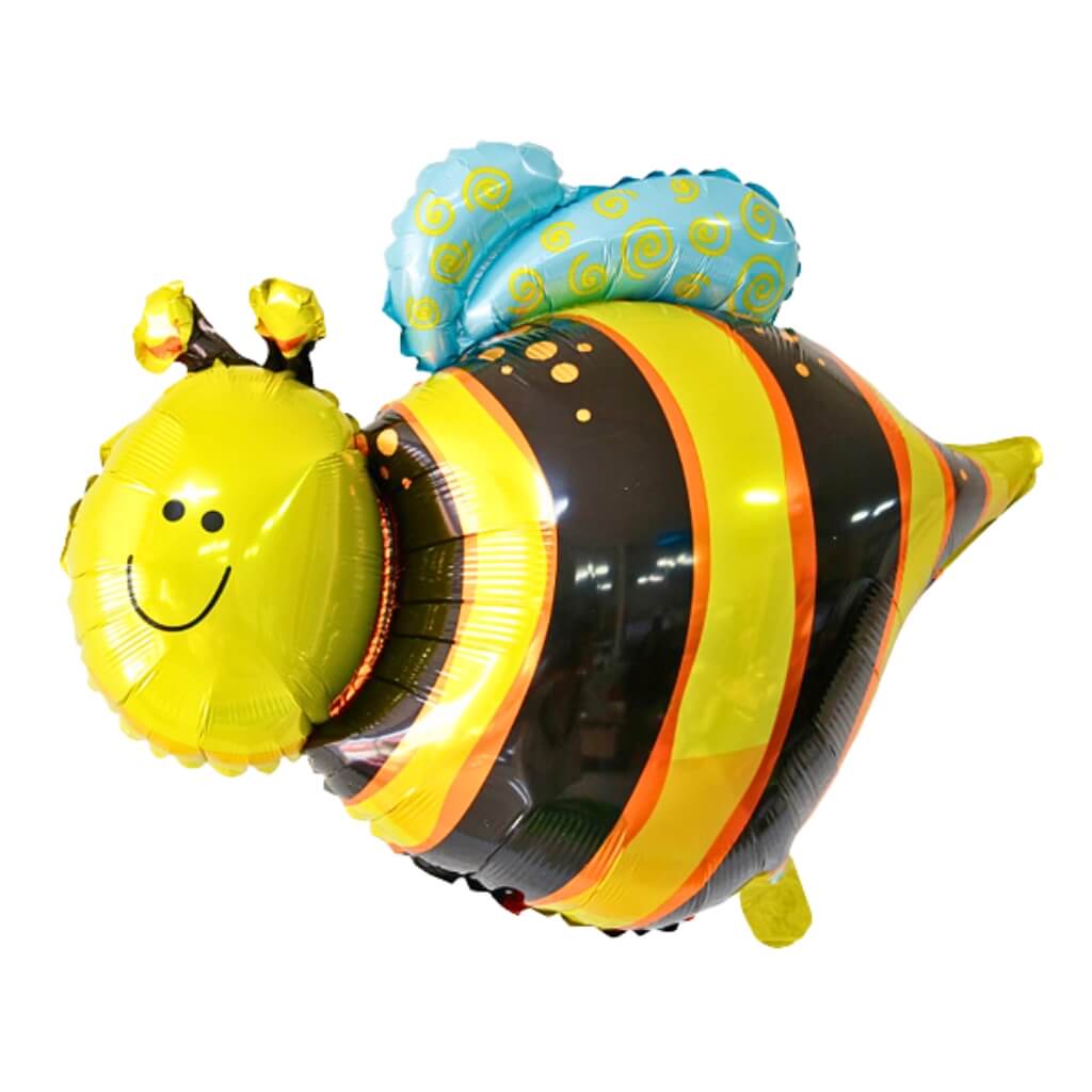 Large Happy Bumblebee Foil Balloon 81cm for nature party