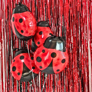 Cute ladybug foil balloon for garden-themed parties and kids’ birthday