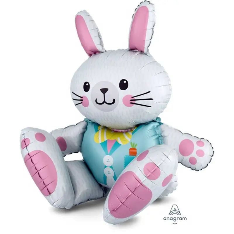 Large Multi-Balloon Sitting Bunny Foil Balloon