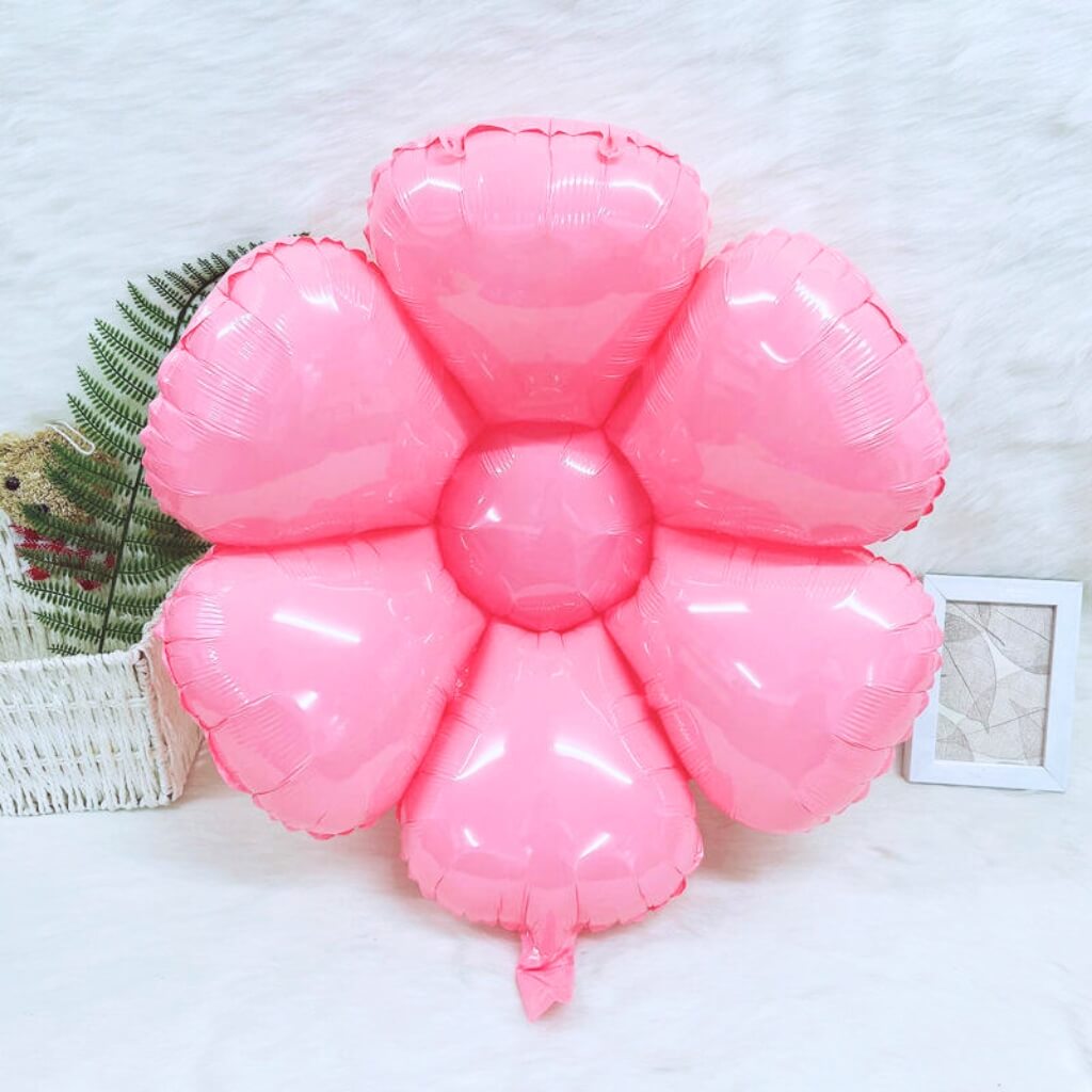 Pastel Pink Daisy Shaped Foil Balloon