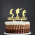 Gold Mirror Acrylic Happy Birthday Script Dancers Cake Topper