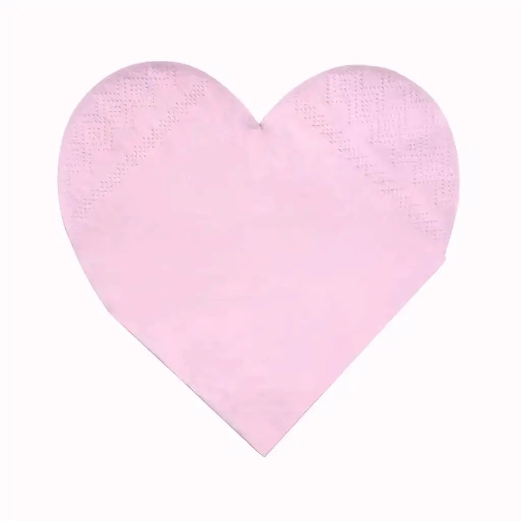 Pastel purple heart paper napkins 16 pack
