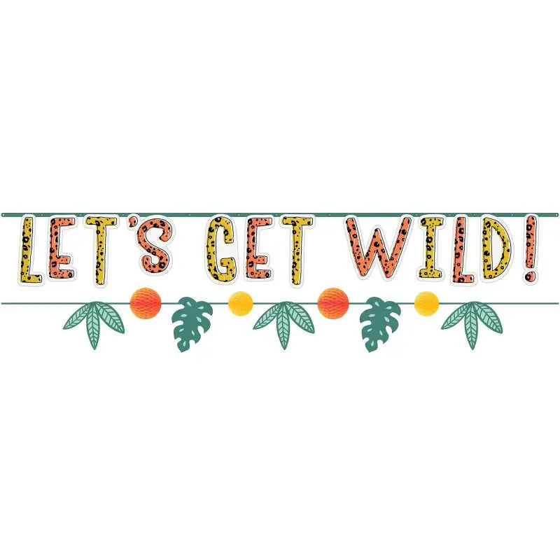 Let's Get Wild Jungle Animal Banner Kit